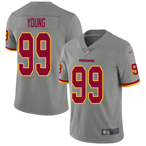Nike Redskins #99 Chase Young Gray Youth Stitched NFL Limited Inverted Legend Jersey
